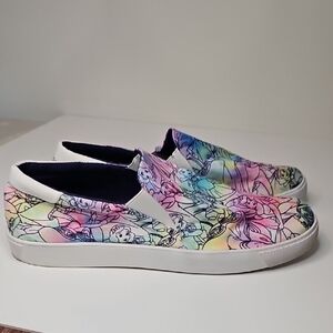Disney Princess Tie Dye  Slip-On Shoes Womans Size 12 WIDE